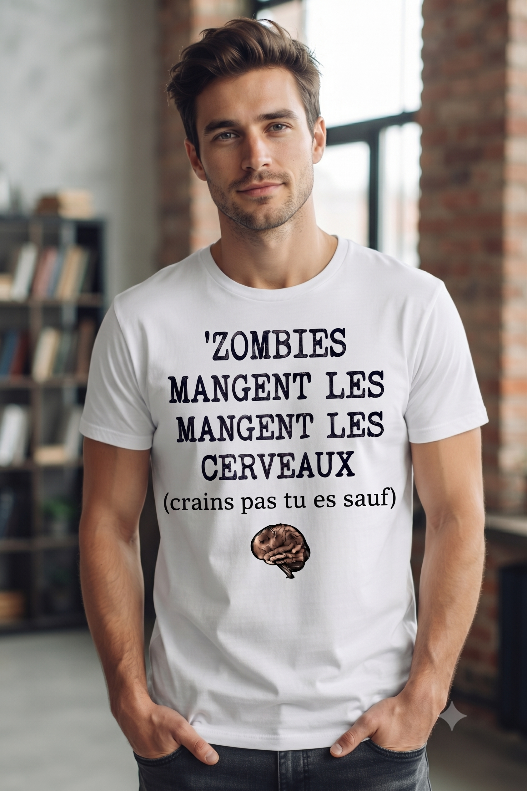 Unisex t-shirt:L'apocalypse tranquille. Le t-shirt qui prouve que tu as l'esprit large... et vide.